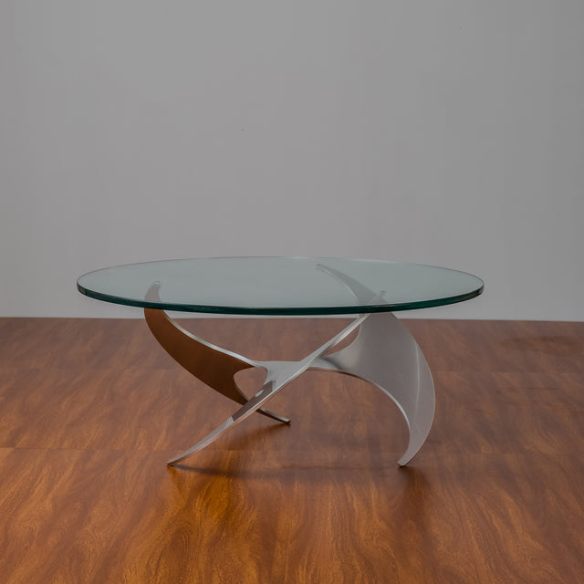 Circular Aluminium Coffee Table (1970s)